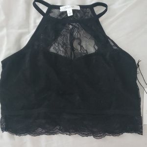 Black Lace Bralette - Large